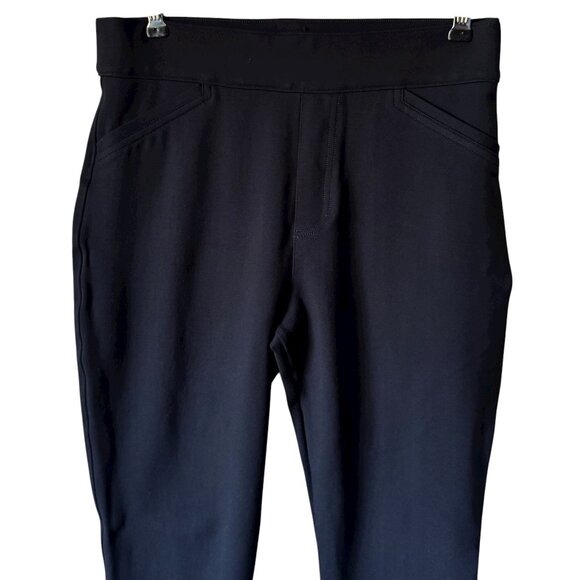 Spanx Size Med Legging Ponte Pant Black Back Hemline Vent Slim Shaping Ankle 23" - Picture 3 of 16